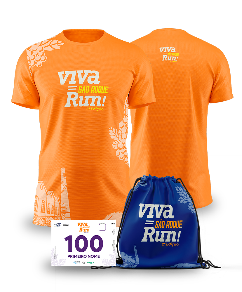 Kit de participação Viva São Roque Run 2026