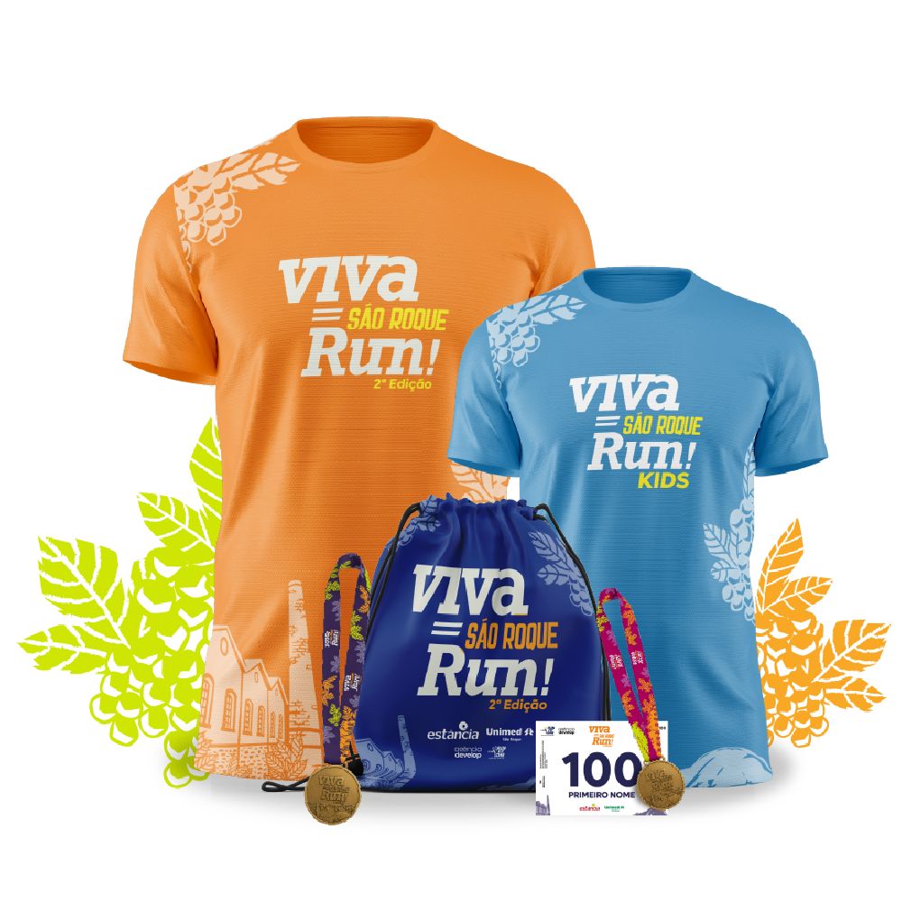 Kit de participação Viva São Roque Run 2026