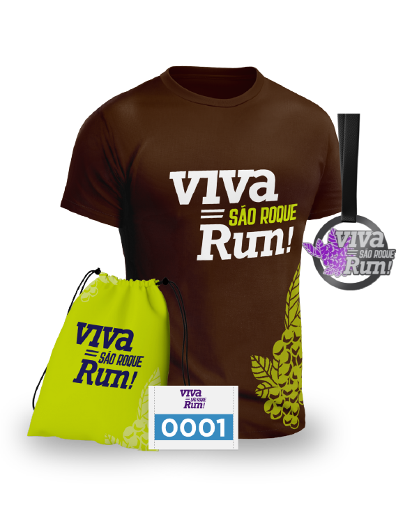 Kit de participação Viva São Roque Run 2025